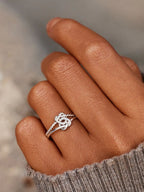 Silver Knotted Ring 925 Sterling Adjustable Women Ring with Box 8917c04f-eefa-443f-9283-f0ee58a4f6d7-Max Trendsi