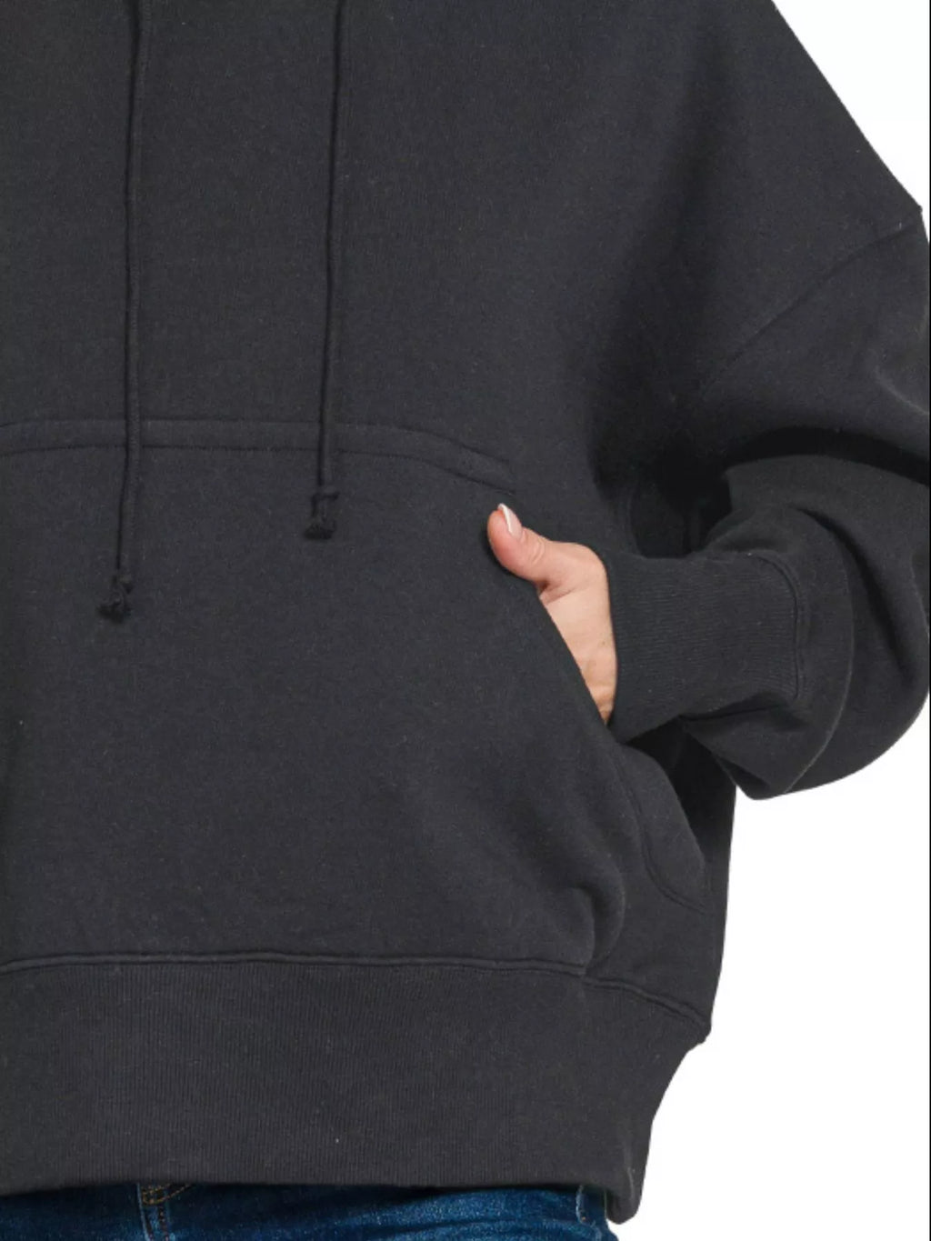 Zenana Womens Hoodie Black Oversized Fleece Kangaroo Pocket 892a9157-a90a-4957-9dcb-7f73ad1036db-Max-Origin Trendsi