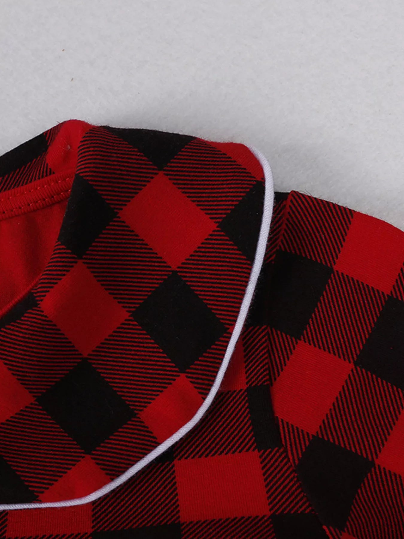 Girl's Dress Deep Red Plaid Ruffle Hem Long Sleeve Children's Buttoned 8932c90f4deb4030b0aa9cb5a46e876d-Max-Origin Trendsi