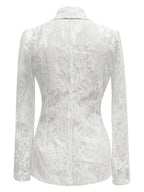 Women's Blazer White Floral Pattern Lace Single-Breasted Long Sleeve 894acc228ab948d187f501dbb0521fd6-Max-Origin Trendsi