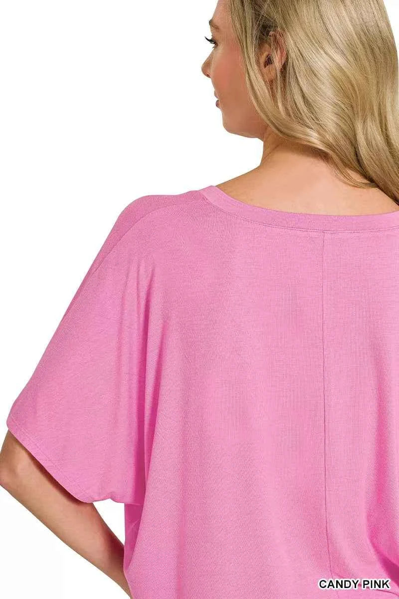 Zenana V-neck Oversized Top & Pants Set