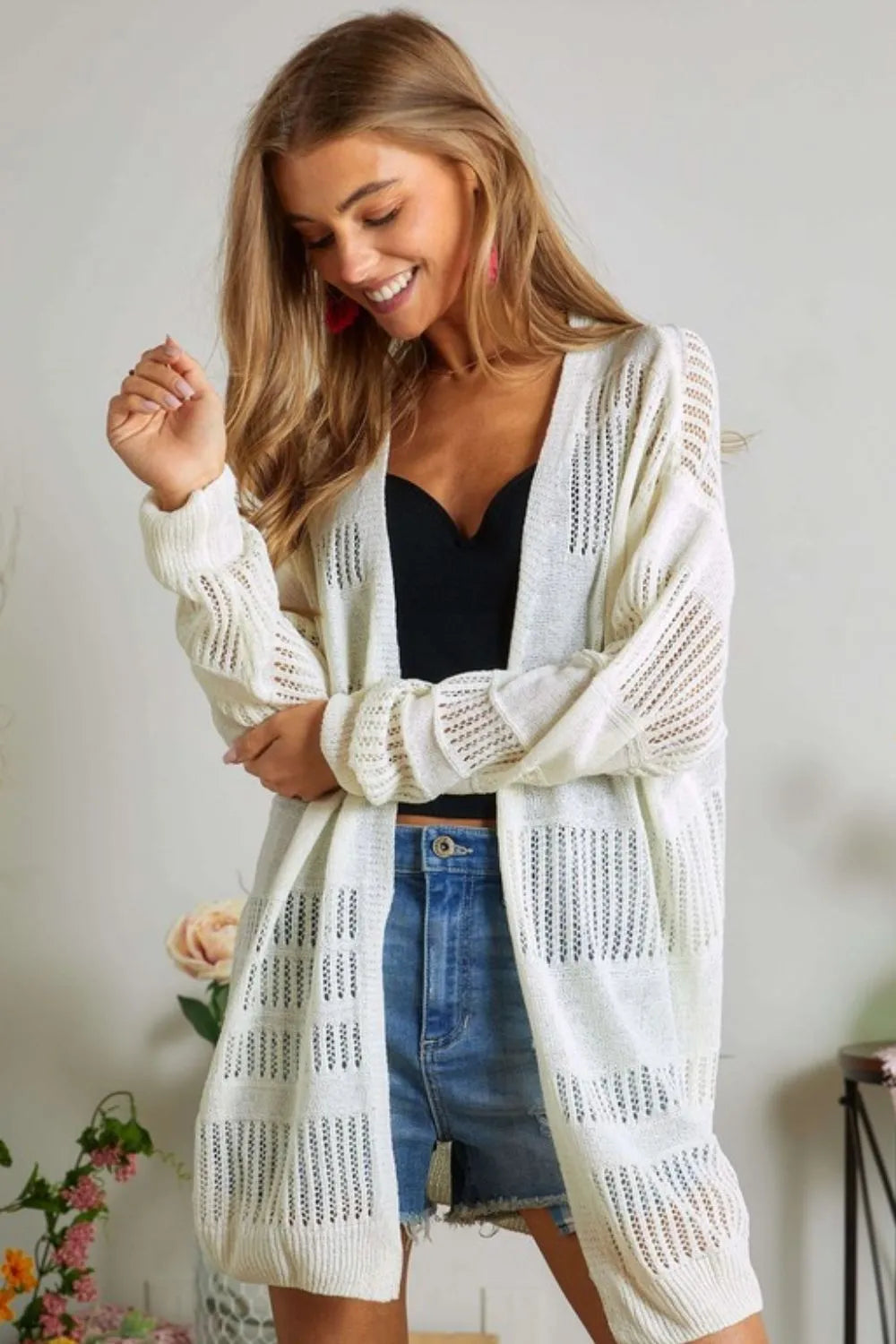 ADORA Cardigan Lightweight Ivory Sweater Knit Long Sleeve Open Oversized IVORY 89cc3f2c-cd69-4000-a63f-fa511e3aa8fb-Max-Origin Trendsi