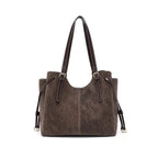 Casual Retro Women's Tote Bag Fashionable Adjustable Strap Medium Handbag Brown