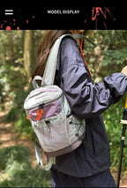 Hiking Backpack Nylon Lightweight Outdoor Travel Shoulder Bag Mesh Pocket