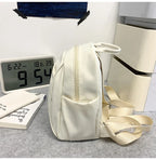 Casual Mini Nylon Backpack Bag Women's Simple Solid Casual Lightweight Schoolbags