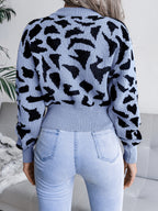 Leopard Women Sweater Cropped Round Neck Long Sleeve Soft Knit Pullover 8a227004-f107-47bb-8409-53b5b7ceaf2f-Max Trendsi