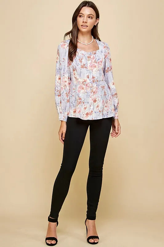 Lime 'N' Chili Floral Blouse Purple Sweetheart Neckline Ruffle Long Sleeve Top 8a300c4a-6e4a-47a9-9f57-5030dbe52712-Max-Origin Trendsi