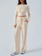 Devine Outfit Set Round Neck Long Sleeve Top and Pants Set 8a7079ee-0a83-4434-9d9b-9c06804e2aa3-Max Trendsi