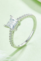 Murray Silver Ring 1.21 Carat Moissanite 925 Sterling Side Stone Ring with Box Silver 8b0fd784c6c44a08888d071cc302e540-Max Trendsi