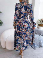 Midi Dress Floral Tied Printed Long Sleeve Shirt Dresses 8b3caf2f-56ca-4131-b31e-bac9d9f32a4c-Max Trendsi