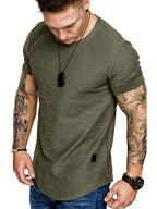Men's Round Neck Slim Fit Casual T-Shirt