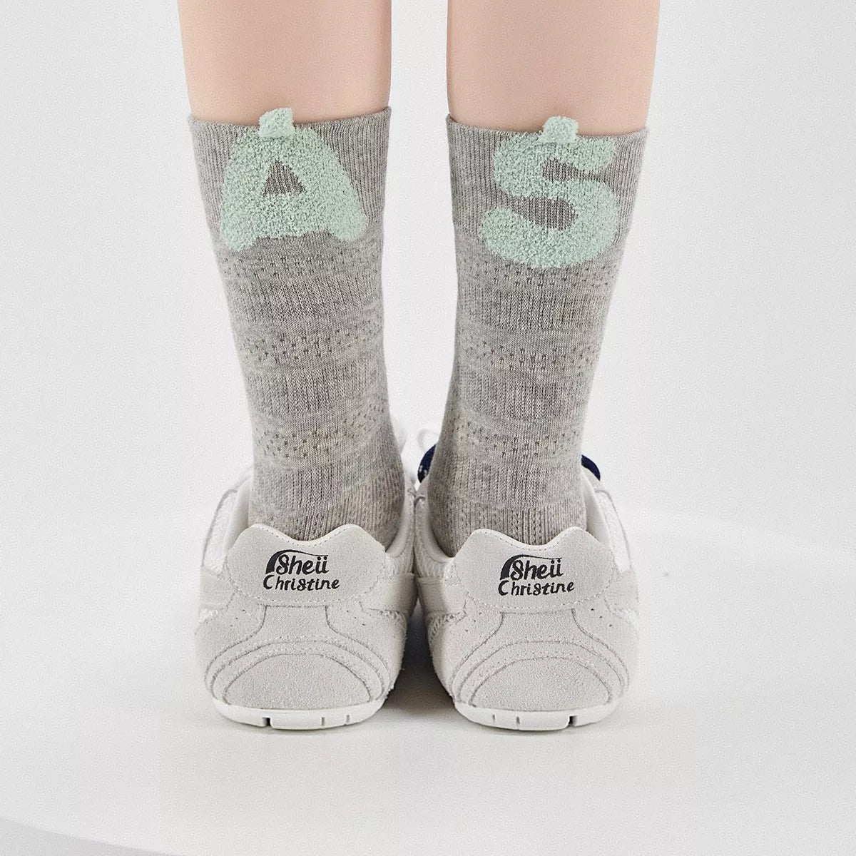 Women Cotton Crew Socks Breathable With Letters Gray One Size 8b58086f-9050-495e-ace7-8098c5b919ec-Max-Origin Trendsi