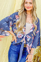 And The Why Floral Print Top Front Bow Tie Knot Dolman Sleeves 8b6a3379fd314995a65d3ff0e6e61115-Max-Origin Trendsi