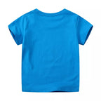 Boy's T-Shirt Cotton Sky Blue Children's Dinosaur Short Sleeve Top 8b6be76a-a67b-4ce3-8eaf-72073d4d7d36-Max-Origin Trendsi