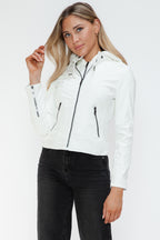 Snobbish Faux Leather Women White Zip Pockets Hooded Basic Jacket 8be9969b-bc6d-468d-9747-33e62b71543c-Max_fdbd8d10-866b-4bb1-9b98-fabb2f47a8b2 Trendsi