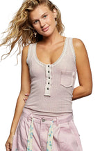 POL Tank Top Pink Lace Trim with Front Button Closure and Pocket 8c18d18d-f272-4213-990e-694e951c4f87-Max-Origin Trendsi