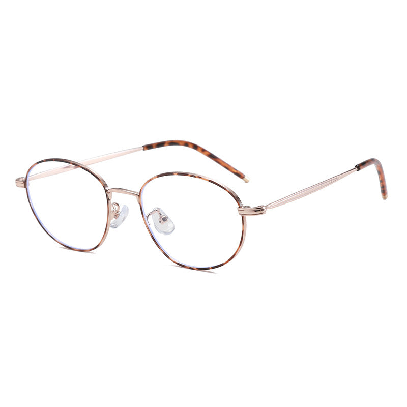 Vintage Round Frame Glasses with Metal Frame and Polycarbonate Lenses, One Size
