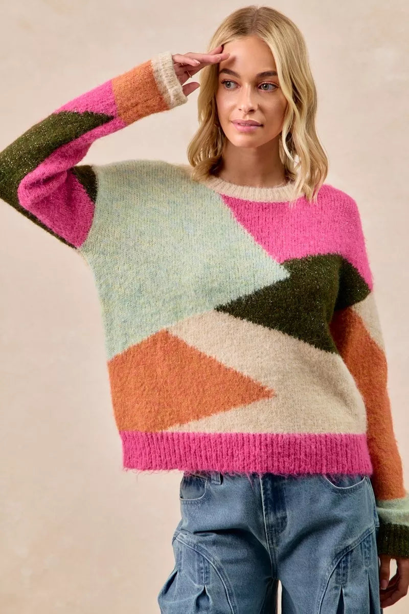BiBi Multi Color Block Sweater Womens Cozy Knit Fashion Pullover 8c4ecb13a34745bfa3d1a7584a9bb4c5-Max-Origin_2a89cc1b-fa94-414b-938c-5739ddf1f1f5 Trendsi