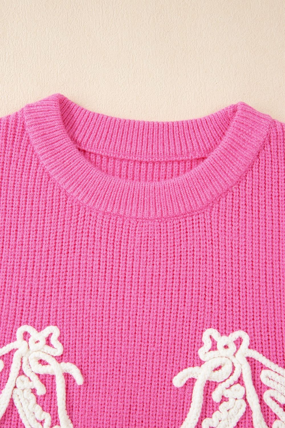 Women's Sweater Fuchsia Pink Western Horse Embroidered Round Neck Sleeveless Top 8ce04d0e-ec92-4074-8123-bc9b5b7bd5cc-Max Trendsi