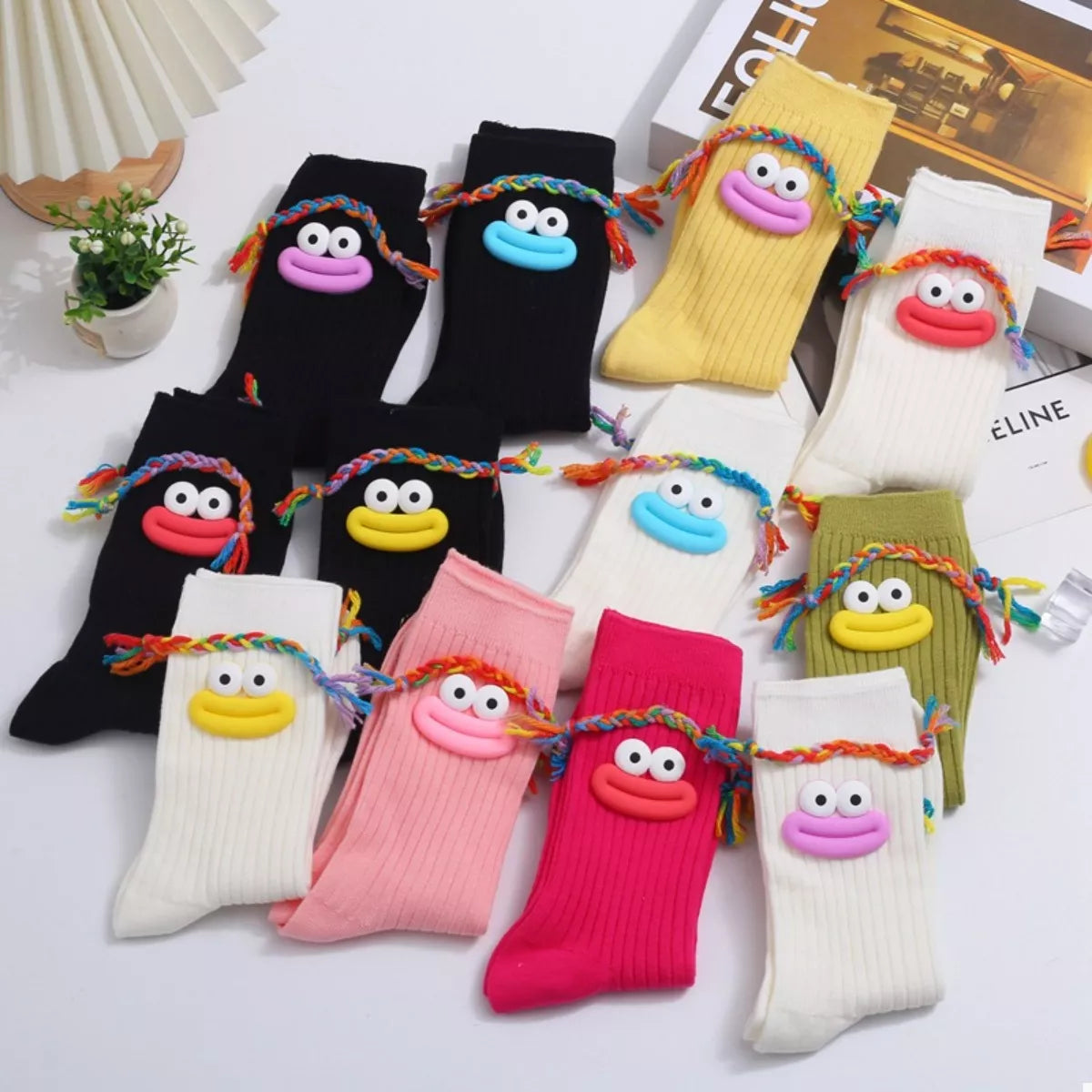 Women's Crew Socks Cotton Cartoon Ribbed Knit Funny 8d196271-1237-4718-9d9e-f14cd89a9b55-Max-Origin Trendsi