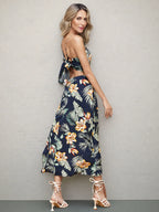 Women's Outfit Set Black Floral Cropped Cami Top and Midi Skirt 2 Pcs 8d440055cade4dcd9e012530c0792108-Max-Origin Trendsi