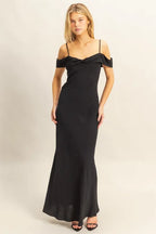 HYFVE Maxi Cami Dress Black Flattering Fit Backless Asymmetrical BLACK 8d54bacbd9f8417581e98937f19bd873-Max-Origin Trendsi