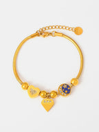 Women Charm Bracelet Gold Heart Stainless Steel Rhinestone 18K gold-plated 8d917db2-7a86-4293-bfef-9832dc89bcba-Max Trendsi
