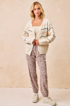 BiBi Women Leopard Track Pants Side Lines Elastic Waist with Pockets 8d987c9af16b4b8185ad203cb2f768be-Max-Origin Trendsi