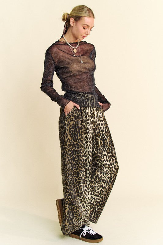 Glitter Mesh Black Top Sheer Davi & Dani USA Long Sleeve with Lettuce Hem 8de0459f-dc71-4808-8b7e-d68c29cf0881-Max Trendsi