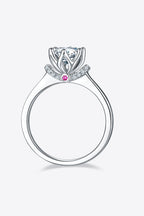 Murray Silver Women Ring 1 Carat Moissanite Stone 925 Sterling Platinum-plated 8de92183e2d44a8b9658a1f4c889b894-Max Trendsi