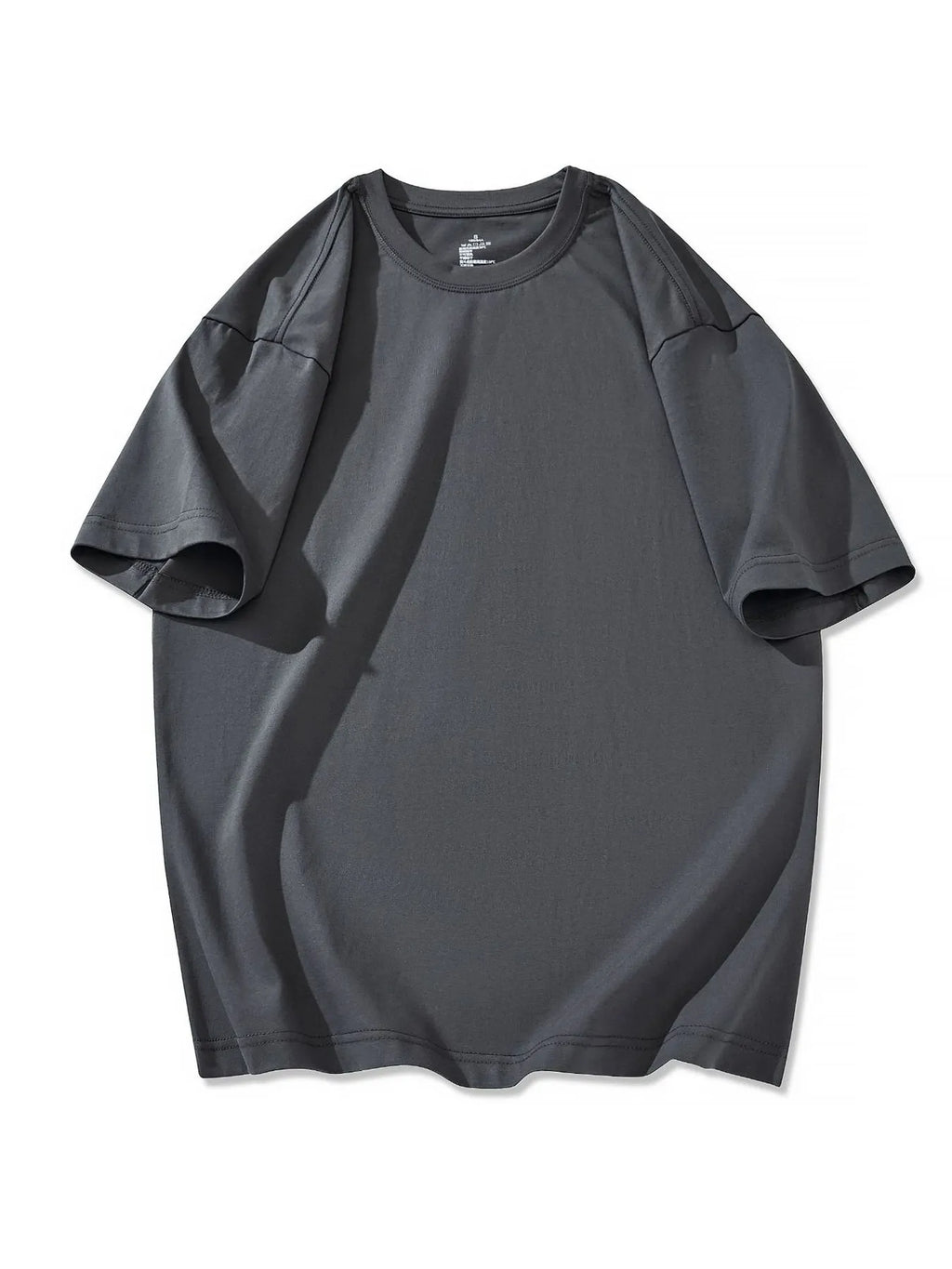 Men's T-Shirt Cotton Solid Round Neck Short Sleeve Oversized Top S-4XL Dark Gray 8dfc39be4b8f4762a46968d976b34e45-Max-Origin Trendsi