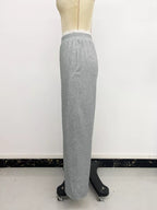 Women's Joggers Gray Wide Leg Lace Waistband Detail Casual Pants 8e1b69f31bd0424fa4394b11a36c5db3-Max-Origin Trendsi