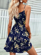 Floral Print Mini Dress Spaghetti Strap Summer Tied Neck Ruffled 8e22f649-d54b-48e5-841f-0a26058a883d-Max-Origin Trendsi