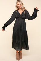Haptics Midi Dress Flounce Long Sleeve Tiered with Pockets 8e3303c2-478d-4808-9fc3-48e779e4ac72-Max Trendsi