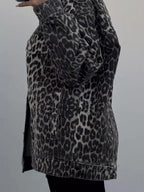 Leopard Denim Shirt Cotton Women Button Up Long Sleeve Top 8e34088d-c8b9-4553-bab1-d6765e00ed36-Max Trendsi