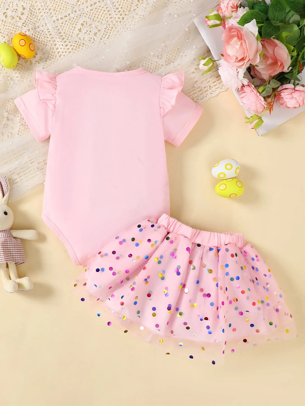 Baby Girl Set Pink Children's Ruffled Graphic Bodysuit and Mesh Sequin Skirt 8e34fa8f-914d-4f98-bbca-62e0ba3e9651-Max-Origin Trendsi