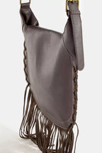 Fame Accessories Womens Shoulder Bag Rivet Trim Suede Fringe Crossbody 8e389b19a2f349f2a74e06e977c91a78-Max-Origin Trendsi
