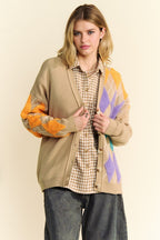 Davi & Dani Argyle Cardigan V-Neck Single Breasted Long Sleeve Sweater 8ea4224d-25d1-4c91-8913-03787bac8ba6-Max Trendsi