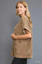 Umgee Womens Knit Cardigan Mocha Open Front with Front Pockets 8eba3067-8584-4d47-8c19-418eb3fbd736-Max-Origin Trendsi