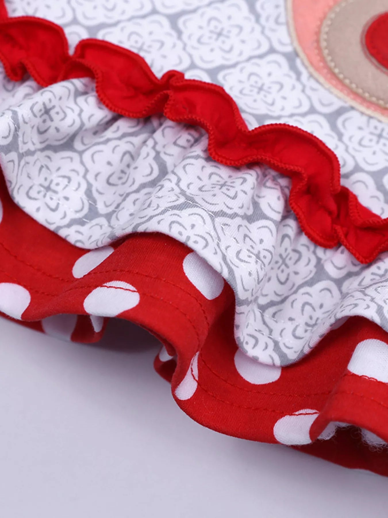 Christmas Girl's Set Children's Reindeer Ruffle Trim Outfit Set 2 Pcs