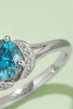 1 Carat Moissanite Stone Silver Ring 0.3 Carat Murray 4-Prong 925 Sterling 8f5239efe12a43fba1206317b9a5d363-Max Trendsi