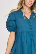 Umgee USA Mini Dress Lace Detail Puff Short Sleeve Sleeve Ruffle S-2XL 8f5bbc52-c372-4d64-a09e-1faf90a4313b-Max Trendsi