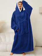 Hooded Lounge Dress Oversized Soft Pocketed Contrast Long Sleeve 8f5ee401-8769-43e1-a092-8b2c7288335f-Max Trendsi