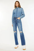 Kancan Women's Boyfriend Jeans Ultra High Rise 90's Distressed Denim Pants MEDIUM 8f5f545e543041098b55990e0ce34032-Max-Origin Trendsi