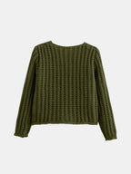 Buttoned Cardigan Women Front Pockets Single Breasted 8f640cc7-0352-4190-85ad-80ce3ed9395f-Max Trendsi
