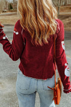 Sequin Santa Round Neck Long Sleeve Blouse 8f6d5cdf-f525-4f13-8713-16f5aec8ec0f-Max Trendsi