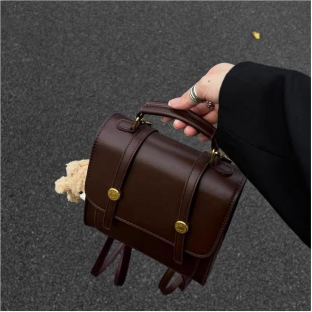 Vintage Style Mini PU Leather Backpack