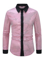 Men's Full-Size Long-Sleeve Openwork Shirt, Plus Sizes Available