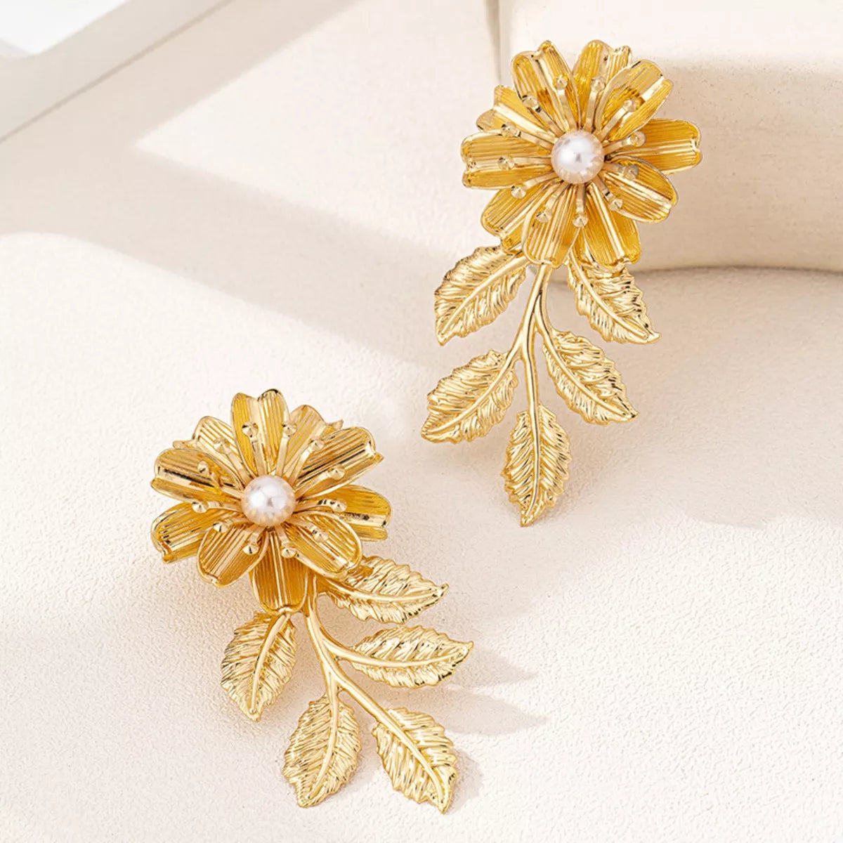 Flower Earrings 18K Gold-Plated Pearl Gold Fashion Jewelry 8fdb8bb0-a6c4-4dea-80c8-6e5ed3667aa6-Max-Origin Trendsi