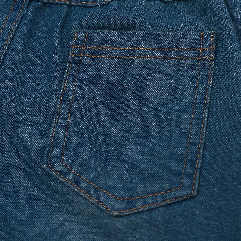 Children's Boy's Set Plaid Shirt & Distressed Jeans with Suspenders 8ffeb260d94944209edfe7693740a186-Max-Origin Trendsi